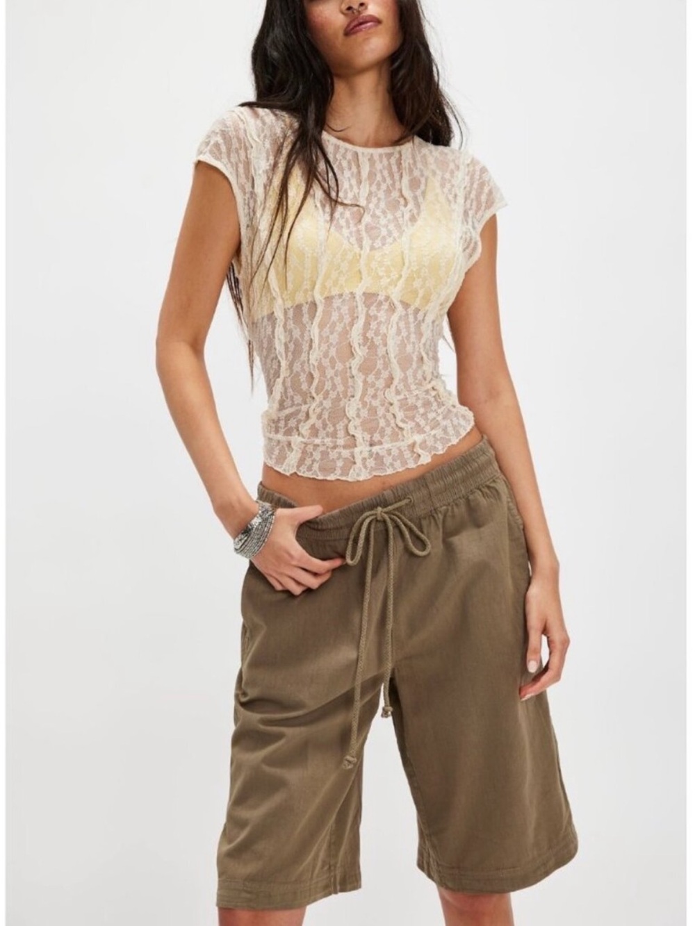 9170. Free People Saylor Poplin Pull-On Shorts